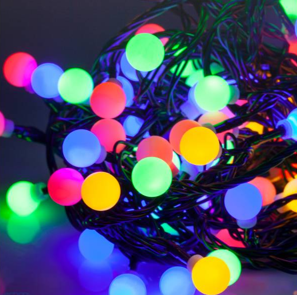 LED kerstverlichting - Gekleurde bolletjes - 100 stuks - 10 meter - koppelbaar LED kerstverlichting - Gekleurde bolletjes - 100 stuks - 10 meter - koppelbaar